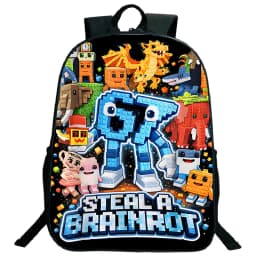 Steal A Brainrot 67 Six Seven Children Backpack Students Travel Daypack Boys Girls Funny Number Design School Bags Lightweight