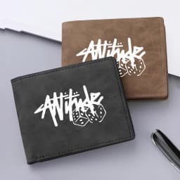 Men's Short Wallet PU Leather Vintage Casual Design Multi-Card Slot Zipper Coin Purse Mini Men's Wallet