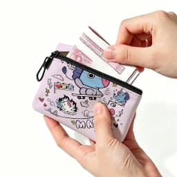 Cute BT21 Daily Carry Oxford Fabric Small Coin Purse Multi-use Storage Pouch For Keys Cards Coins
