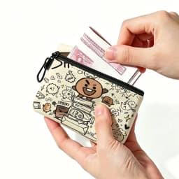 Cute BT21 Daily Carry Oxford Fabric Small Coin Purse Multi-use Storage Pouch For Keys Cards Coins