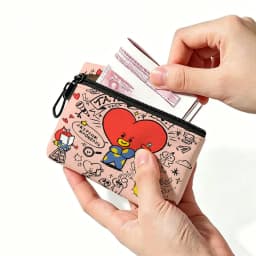 Cute BT21 Daily Carry Oxford Fabric Small Coin Purse Multi-use Storage Pouch For Keys Cards Coins