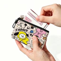 Cute BT21 Daily Carry Oxford Fabric Small Coin Purse Multi-use Storage Pouch For Keys Cards Coins
