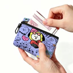 Cute BT21 Daily Carry Oxford Fabric Small Coin Purse Multi-use Storage Pouch For Keys Cards Coins