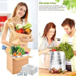 50Pcs/Pack Ice Cold Warm Aluminum Foil Bag Delivery Carrier Drink Storage Insulation Bag Food Thermal Packing Cooler Bag