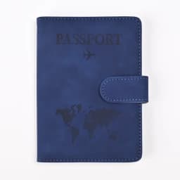 Leather Passport Holder Travel Wallet with ID Credit Card Slot PU Leather Passport Covers Case RFID Blocking Passport Protector