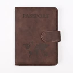 Leather Passport Holder Travel Wallet with ID Credit Card Slot PU Leather Passport Covers Case RFID Blocking Passport Protector