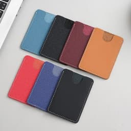 Ultra-Thin Mini Full-Grain Cowhide Leather Card Holder Wallets for Men Women Lightweight Soft Genuine Leather Credit Card