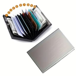RFID Credit Card Holder, Metal Credit Card Wallet with 6 or 10 Slots Blocking Protector for Men and Women's Safety Purse