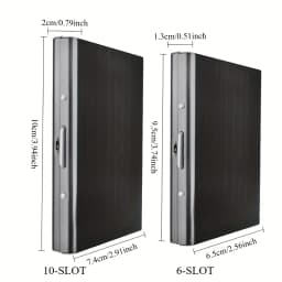 RFID Credit Card Holder, Metal Credit Card Wallet with 6 or 10 Slots Blocking Protector for Men and Women's Safety Purse