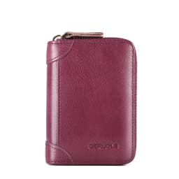 Men's Genuine Leather Large Capacity Multi-Slot Card Holder with Driver’s License Case, New Gradient Color Design, RFID Blocking