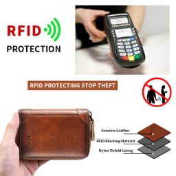 Men's Genuine Leather Large Capacity Multi-Slot Card Holder with Driver’s License Case, New Gradient Color Design, RFID Blocking