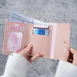Fashion Ultra Thin Triple Fold Women's Short Wallet, Smooth Surface Multi-Card Holder Mini Coin Purse Ideal Daily Gift for Women