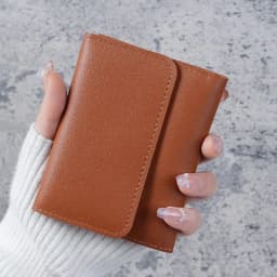 Fashion Ultra Thin Triple Fold Women's Short Wallet, Smooth Surface Multi-Card Holder Mini Coin Purse Ideal Daily Gift for Women