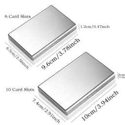 Stainless Credit Card Holder 10 Slots Men Slim Anti RFID Travel ID Cardholder Debit Box Women Wallet Metal Case Porte Carte