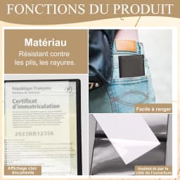Transparent Plastic Document Sleeve Vehicle Registration And Insurance Card Holder for Car/Motorcycle Papers