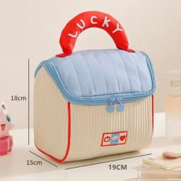 Cute Cartoon Pattern Cosmetic Bag Niche Design Portable Travel Makeup Pouch Organizer Bag for Toiletry Storage Daily Outdoor Use