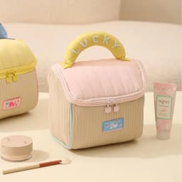 Cute Cartoon Pattern Cosmetic Bag Niche Design Portable Travel Makeup Pouch Organizer Bag for Toiletry Storage Daily Outdoor Use