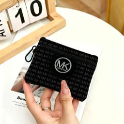 M-Michaels-Fashion-Kors Portable Oxford Fabric Mini Wallet Carabiner Design Small Coin Bag For Cards Keys Earphones