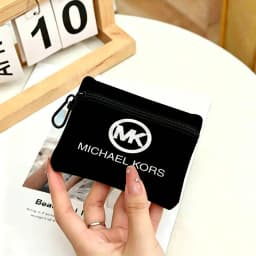 M-Michaels-Fashion-Kors Portable Oxford Fabric Mini Wallet Carabiner Design Small Coin Bag For Cards Keys Earphones