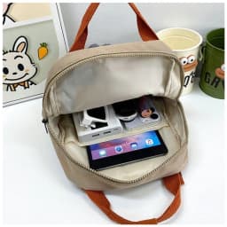 Long Neck Small Dinosaur Kindergarten Children Backpack Cartoon Hook Hair Embroidered Cute Backpack Canvas