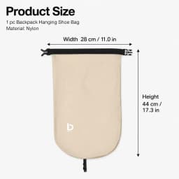 Nylon Hanging Shoe Bag Portable Lightweight Backpack External Shoe Storage Pouch Foldable Travel Gym Hiking Outdoor Holder