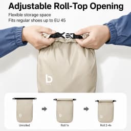 Nylon Hanging Shoe Bag Portable Lightweight Backpack External Shoe Storage Pouch Foldable Travel Gym Hiking Outdoor Holder