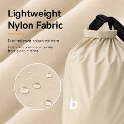 Nylon Hanging Shoe Bag Portable Lightweight Backpack External Shoe Storage Pouch Foldable Travel Gym Hiking Outdoor Holder