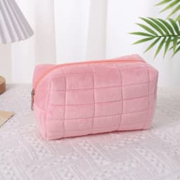 Suede Cosmetic Bag, Large Storage Bag, Travel, Business Trip, Portable High-value Makeup Pouch Organizer Bag