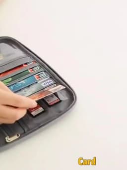Travel Wallet Family Passport Holder Multi-Pockets Waterproof Document Case Organizer Travel Accessories Document Bag Cardholder