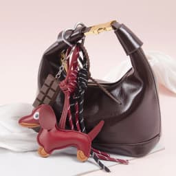Leather Dachshund Bag Pendant Creative Keychain Lanyard bag Accessory Key Pendant Car Keyring Charm Gift