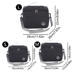 Large Capacity Hand-held with Shoulder Strap Insulated Bag, Multifunction Lunch Box Bag, Student Thickened Waterproof Lunch Bag