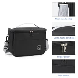 Large Capacity Hand-held with Shoulder Strap Insulated Bag, Multifunction Lunch Box Bag, Student Thickened Waterproof Lunch Bag