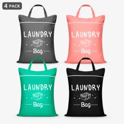 Large capacity 48*58cm travel laundry bag, portable and stain-resistant, with adjustable handle zipper, washable ...