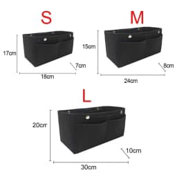 Women's Organizer Handbag Felt Travel Bag Insert Liner Purse Organiser Pouch