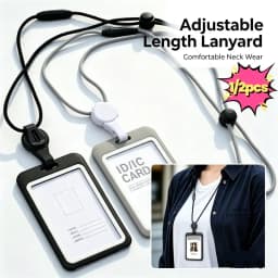 ID Accessories with Lanyard Badge Holder Transparent Adjustable Identification Card Holder Portable Cardholder