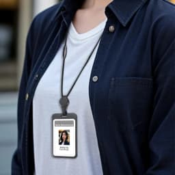 ID Accessories with Lanyard Badge Holder Transparent Adjustable Identification Card Holder Portable Cardholder