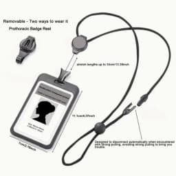 ID Accessories with Lanyard Badge Holder Transparent Adjustable Identification Card Holder Portable Cardholder