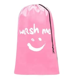 Smiley print laundry bag storage bag drawstring dirty clothes bag