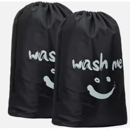 Smiley print laundry bag storage bag drawstring dirty clothes bag