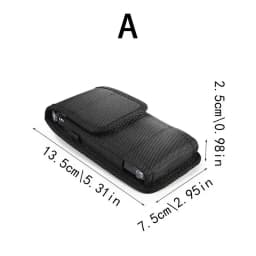 Universal Mobile Phone Nylon Pouch Cell Phone Belt Clip Carrying Holster Case Waist Packs Black Outdoor Sports Climbing Belt Bag