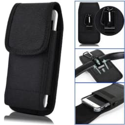 Universal Mobile Phone Nylon Pouch Cell Phone Belt Clip Carrying Holster Case Waist Packs Black Outdoor Sports Climbing Belt Bag