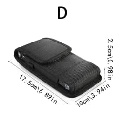 Universal Mobile Phone Nylon Pouch Cell Phone Belt Clip Carrying Holster Case Waist Packs Black Outdoor Sports Climbing Belt Bag