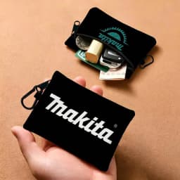 M-Makitas Tool Logo Anti-fade Oxford Cloth Small Zipper Coin Bag Lightweight Hanging Wallet For Coins ID Cards
