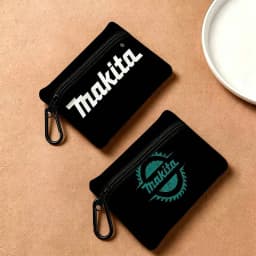 M-Makitas Tool Logo Anti-fade Oxford Cloth Small Zipper Coin Bag Lightweight Hanging Wallet For Coins ID Cards