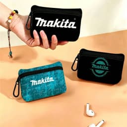 M-Makitas Tool Logo Anti-fade Oxford Cloth Small Zipper Coin Bag Lightweight Hanging Wallet For Coins ID Cards