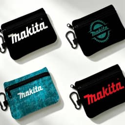 M-Makitas Tool Logo Anti-fade Oxford Cloth Small Zipper Coin Bag Lightweight Hanging Wallet For Coins ID Cards