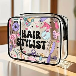 1pc Clear Beach Pouch Waterproof Makeup Bag Transparent Toiletry Organizer Stadium Travel Wash Case Graduation Gift Women