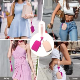 2PCS Mother’s Gift Mini Zip Around Wristlet Keychain Wallet Gift for Wristlet Portable Wallet Coin Purse Mini Women Coin Pockect