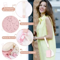 2PCS Mother’s Gift Mini Zip Around Wristlet Keychain Wallet Gift for Wristlet Portable Wallet Coin Purse Mini Women Coin Pockect