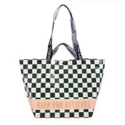 Large-capacity Supermarket Grocery Shopping One-shoulder Portable PP Woven Shopping Bag for Retail Stores, Boutique